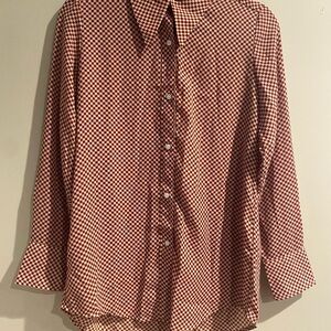 Levi’s Stylish Red Checkered Shirt Retro Collar